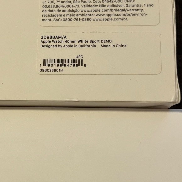 Apple Watch Sport Band White (Long Strap Only) - Picture 2 of 2